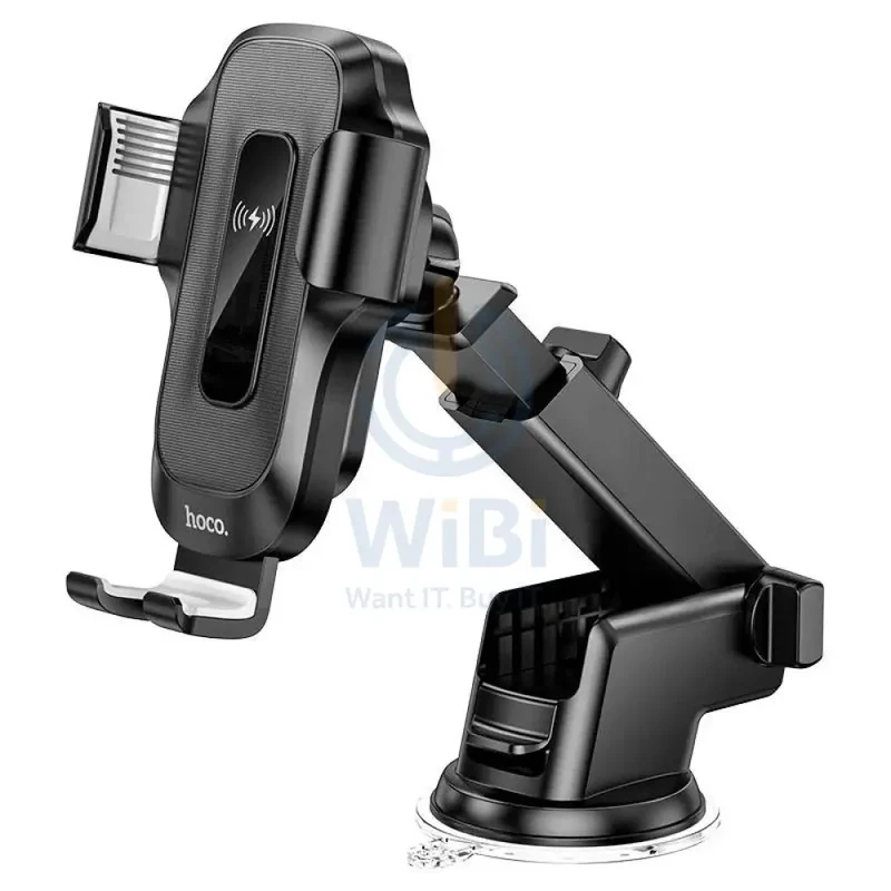 HOCO HW3 Fast Wireless Charger Center Console Car Holder - 15W / Black