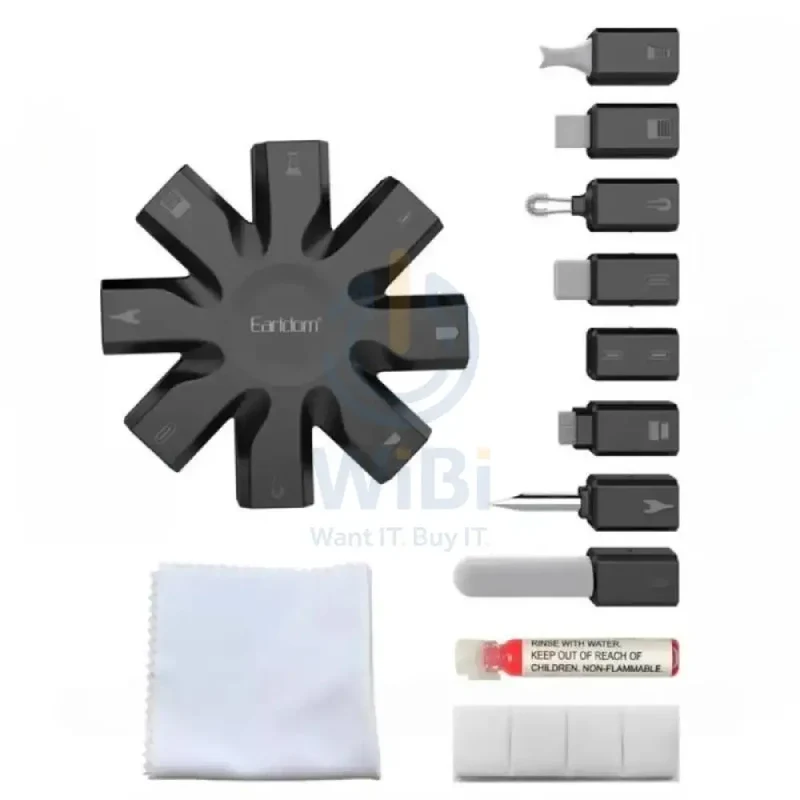 Earldom ET-T07 8-in-1 Multi-Function Cleaning Kit - Black