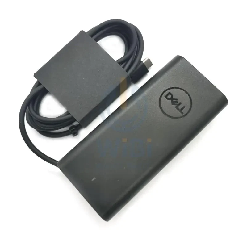 Dell 02WDR5 AC Adapter with Power Cord Cable - 65W / USB-C / Black