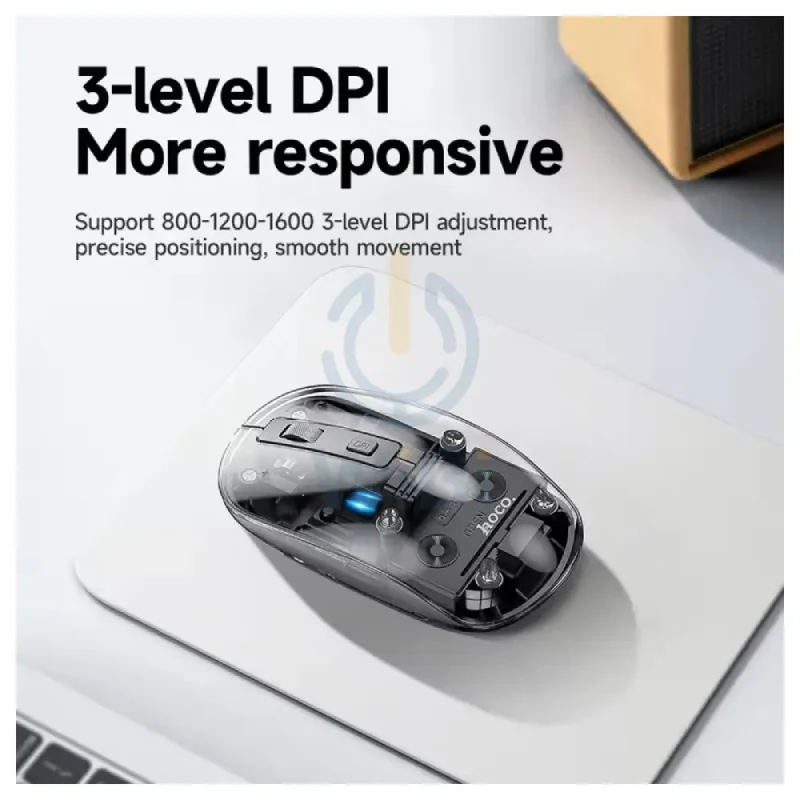 HOCO GM29 Dual-Mode Silent Wireless Mouse - 1600dpi / Black