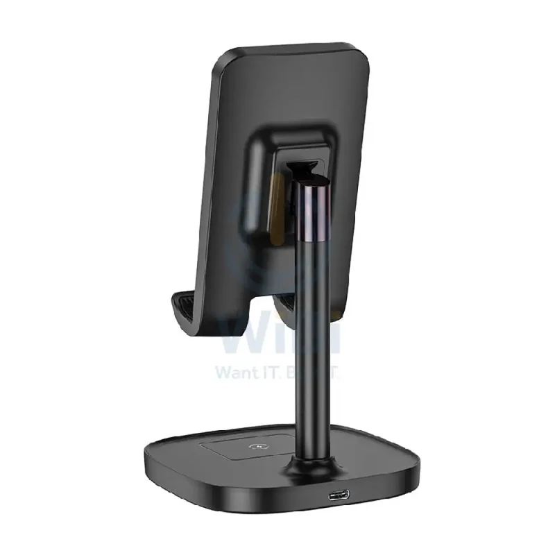 HOCO CW37 2-in-1 Tabletop Wireless Charging Holder - 15W / Black