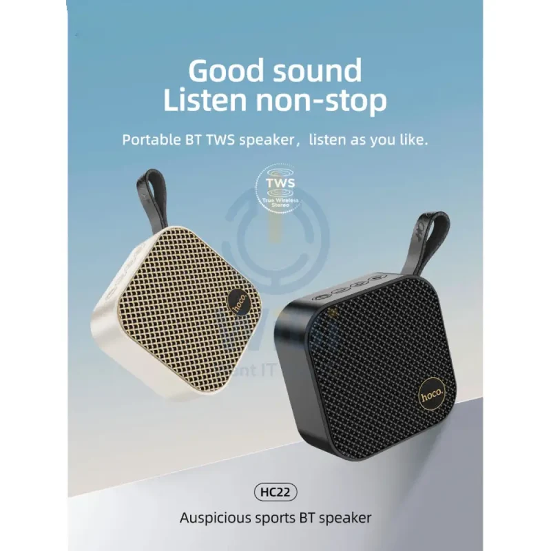HOCO HC22 Mini Outdoor Portable Wireless Speaker - Bluetooth / 5W / Black
