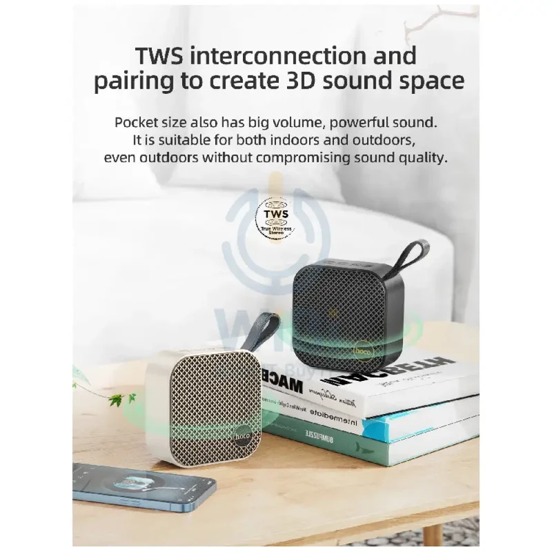 HOCO HC22 Mini Outdoor Portable Wireless Speaker - Bluetooth / 5W / Black