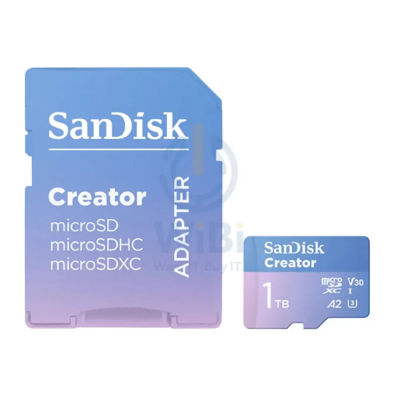 SanDisk Creator microSD Card with Adapter - 1TB / Up to 190MB/s / Adobe Lightroom 3-Months Subscription