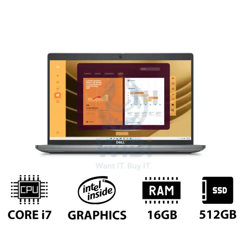 Dell Latitude 5450 - 14.0" FHD / i7 / 16GB / 512GB (NVMe M.2 SSD) / WWAN / DOS (Without OS) / 1YW - Laptop