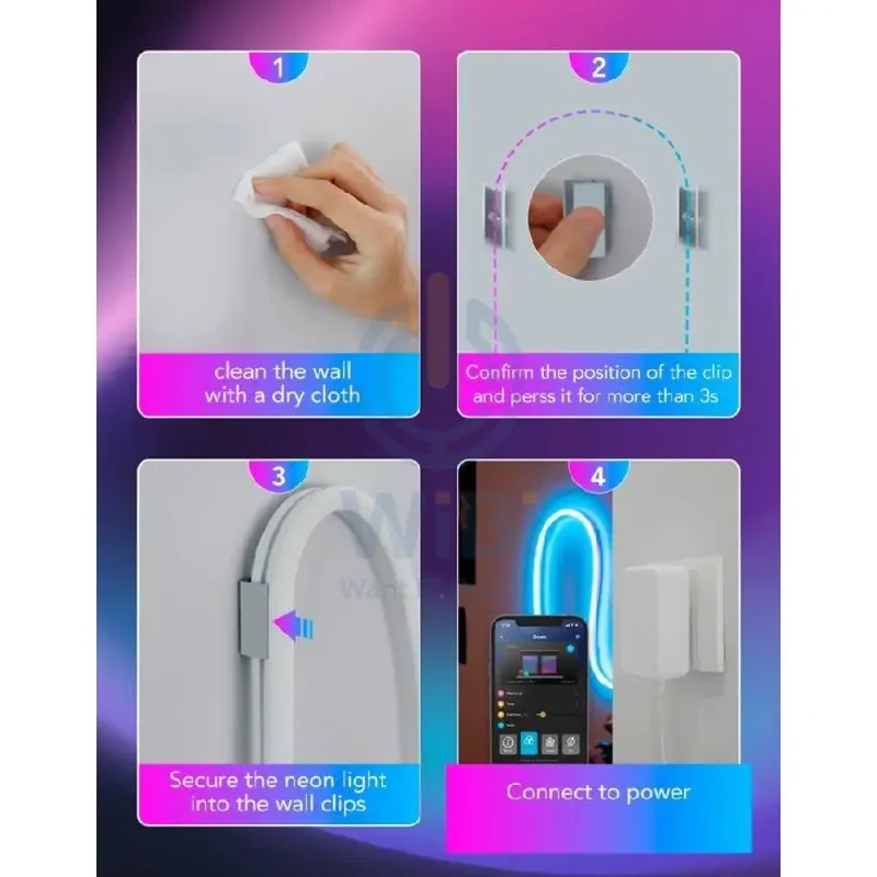 Govee Neon Rope Light 2 Bracket - White (20 pcs in One Pack)