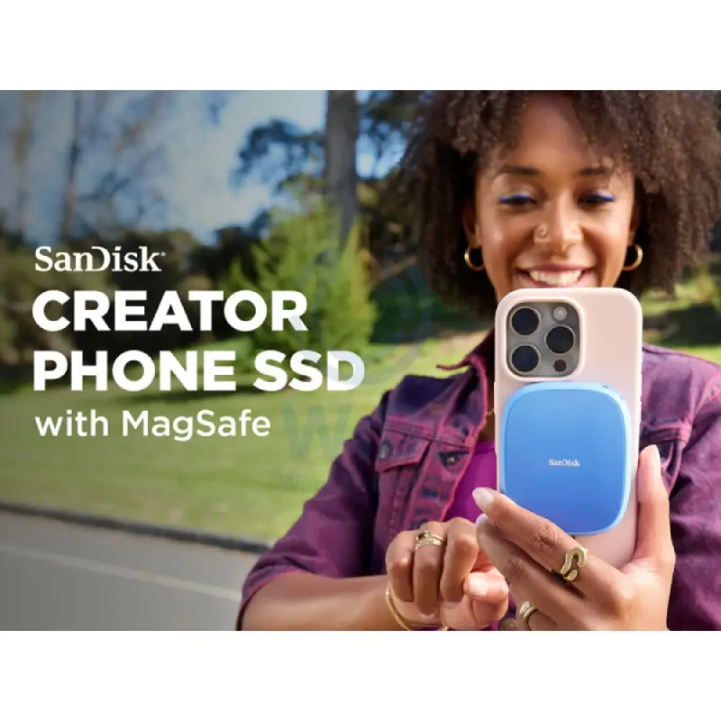 SanDisk Creator Phone MagSafe SSD - 1TB / Up to 1000MB/s / USB-C 3.2 Gen 2 / External SSD (Solid State Drive)