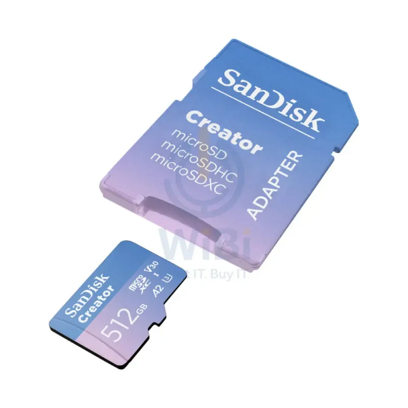 SanDisk Creator microSD Card with Adapter - 512GB / UHS-I / Up to 190MB/s / Adobe Lightroom (3-Months Subscription)
