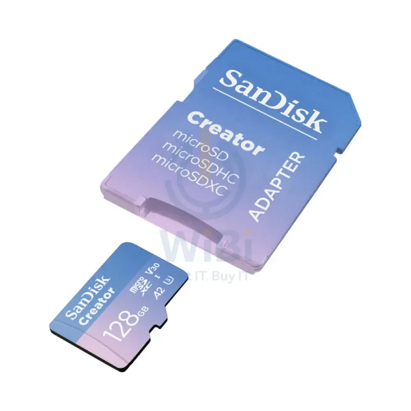 SanDisk Creator microSD Card with Adapter - 128GB / UHS-I / Up to 190MB/s / Adobe Lightroom 3-Months Subscription