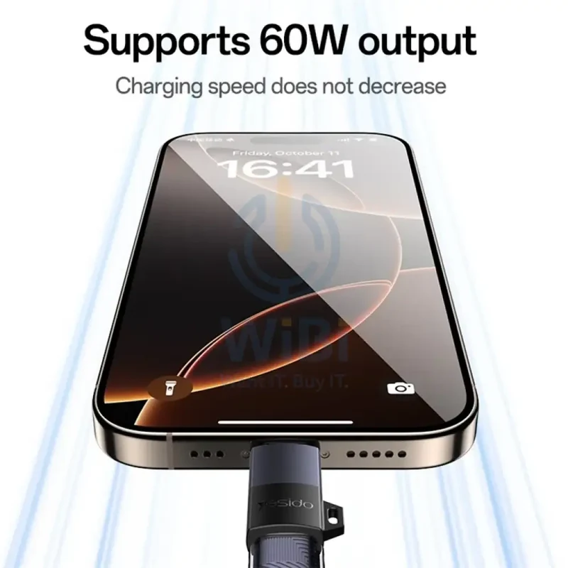 Yesido GS28 Lightning Charging Adapter - 60W / USB-C / Black