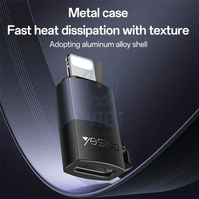 Yesido GS27 USB-C Charging Adapter - Lightning / Black