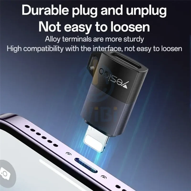 Yesido GS27 USB-C Charging Adapter - Lightning / Black