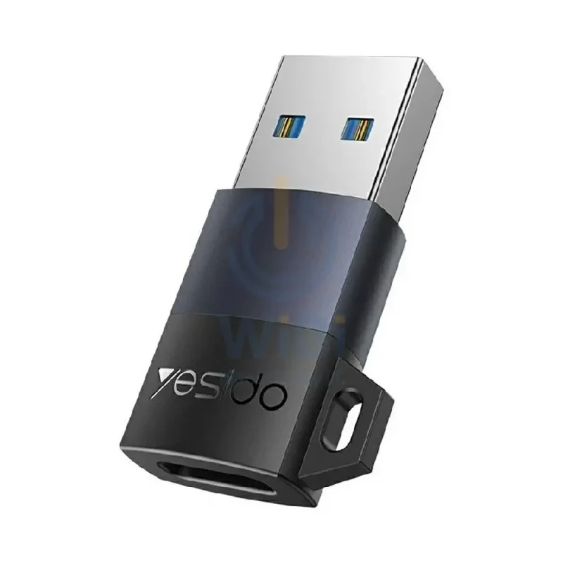 Yesido GS34 USB-C Charging Adapter - Up to 480Mbps / USB-A / Black