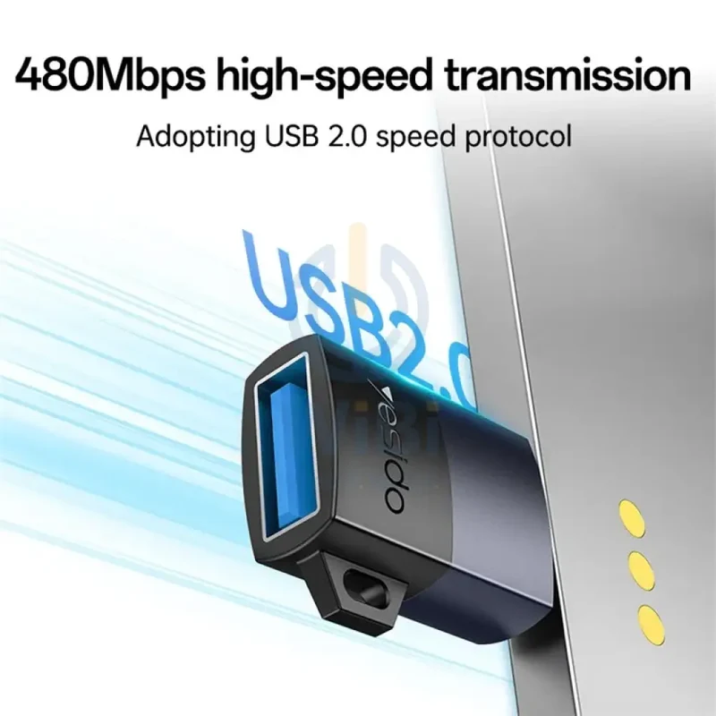 Yesido GS32 USB OTG Adapter - Up to 480Mbps / Lightning / Black