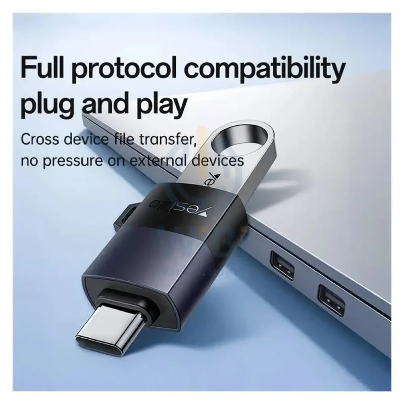 Yesido GS31 USB OTG Adapter - 18W / Type-C / Black