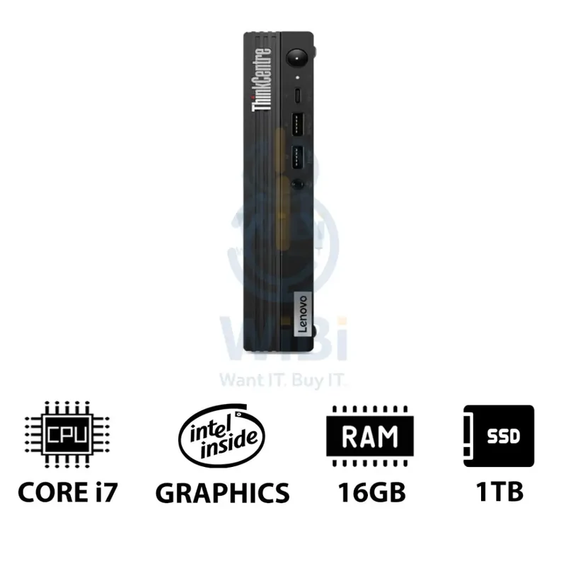 Lenovo ThinkCentre M70Q Gen 4 Tiny - i7 / 16GB / 1TB (NVMe M.2 SSD) / Win 11 Pro / VESA Mount / 3YW - Desktop