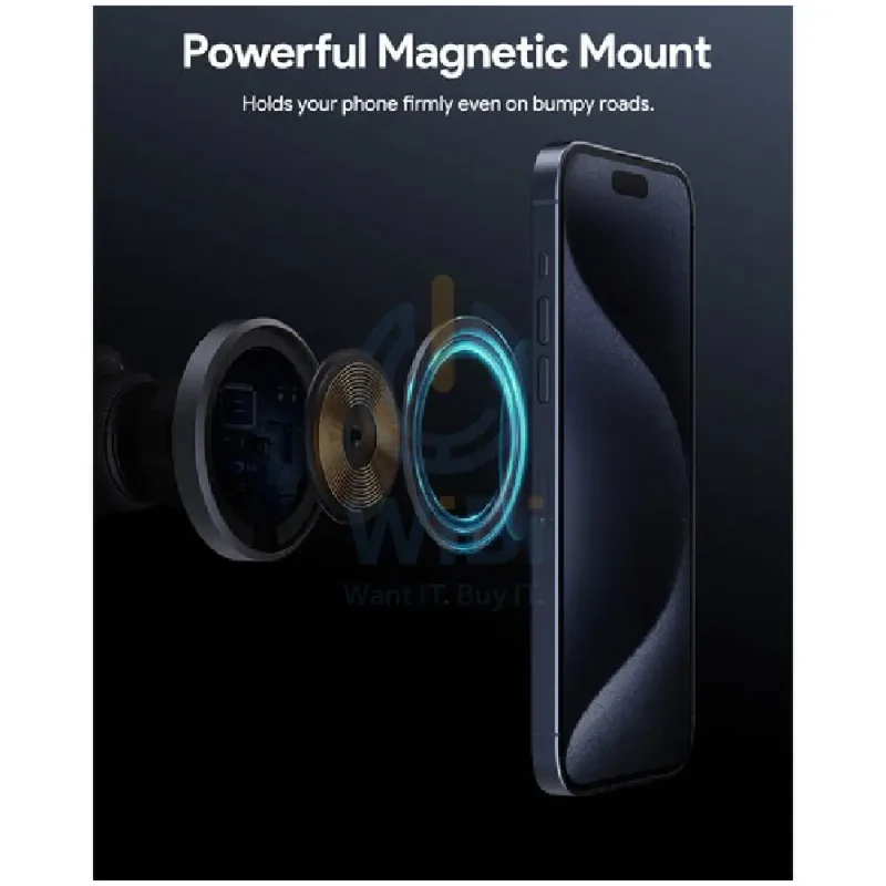 AUKEY Qi2 Wireless Car Vent Charging Mount Holder - 15W / Black