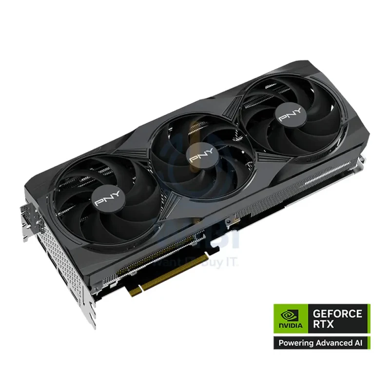 PNY NVIDIA GeForce RTX 5080 OC Triple Fan Graphics Card - 16GB / GDDR7 / 256-bit / PCIe 5.0 / DisplayPort 2.1 / HDMI 2.1 / One Year Warranty