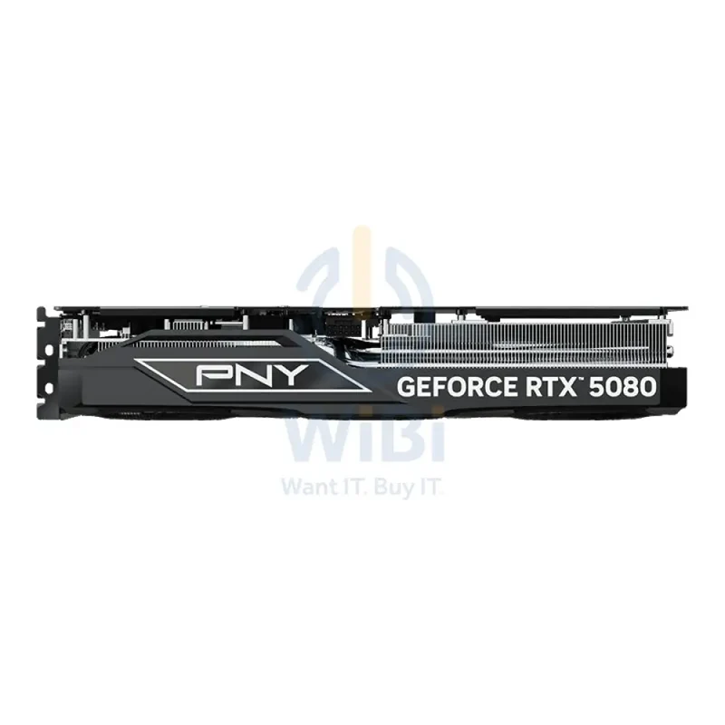 PNY NVIDIA GeForce RTX 5080 OC Triple Fan Graphics Card - 16GB / GDDR7 / 256-bit / PCIe 5.0 / DisplayPort 2.1 / HDMI 2.1 / One Year Warranty