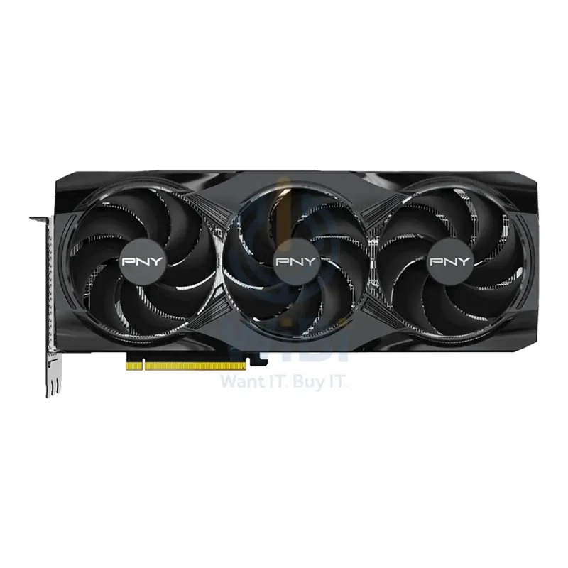 PNY NVIDIA GeForce RTX 5080 OC Triple Fan Graphics Card - 16GB / GDDR7 / 256-bit / PCIe 5.0 / DisplayPort 2.1 / HDMI 2.1 / One Year Warranty