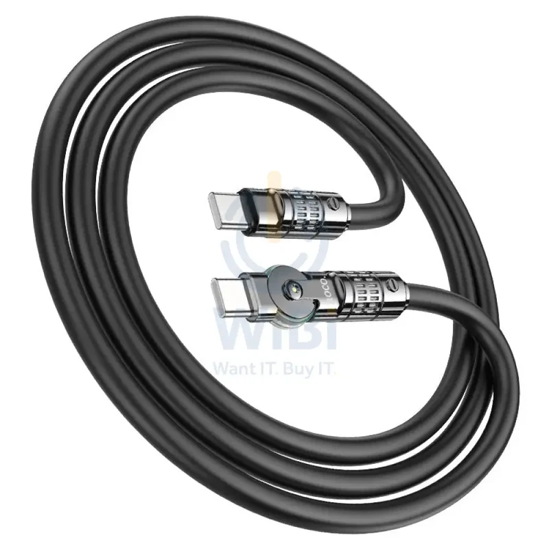 Hoco U118 Triumph Charging Data Cable - Type-C / 60W / 1.2 Meter / Black