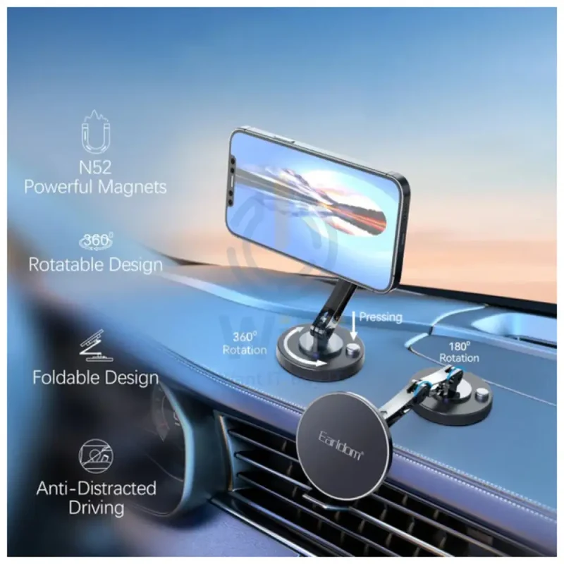 Earldom ET-EH266 MagSafe Compatible Smart Phone Mount - Black