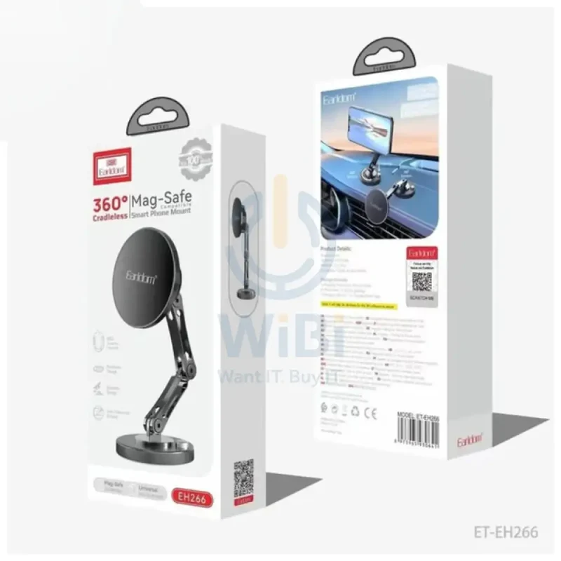 Earldom ET-EH266 MagSafe Compatible Smart Phone Mount - Black