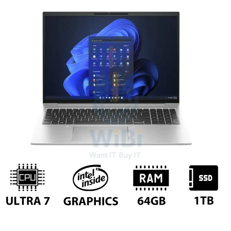 HP EliteBook 860 G11 - 16.0" WUXGA / Ultra 7 155H / 64GB / 1TB (NVMe M.2 SSD) / Win 11 Pro / 1YW - Laptop