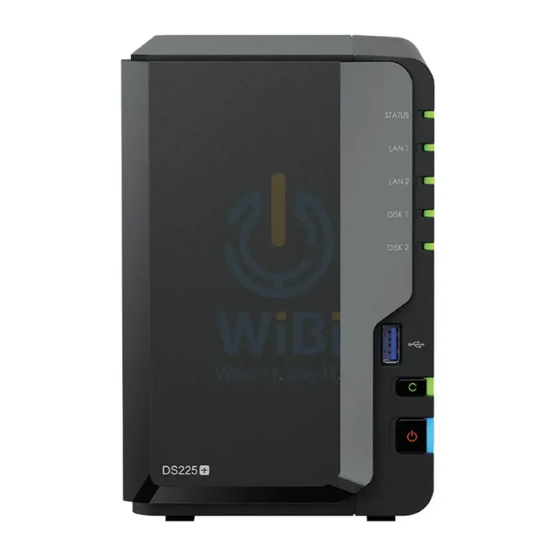 خادم سينولوجي ديسك ستيشن DS225+، SATA، بفتحتين، يو إس بي، LAN، مكتبي
