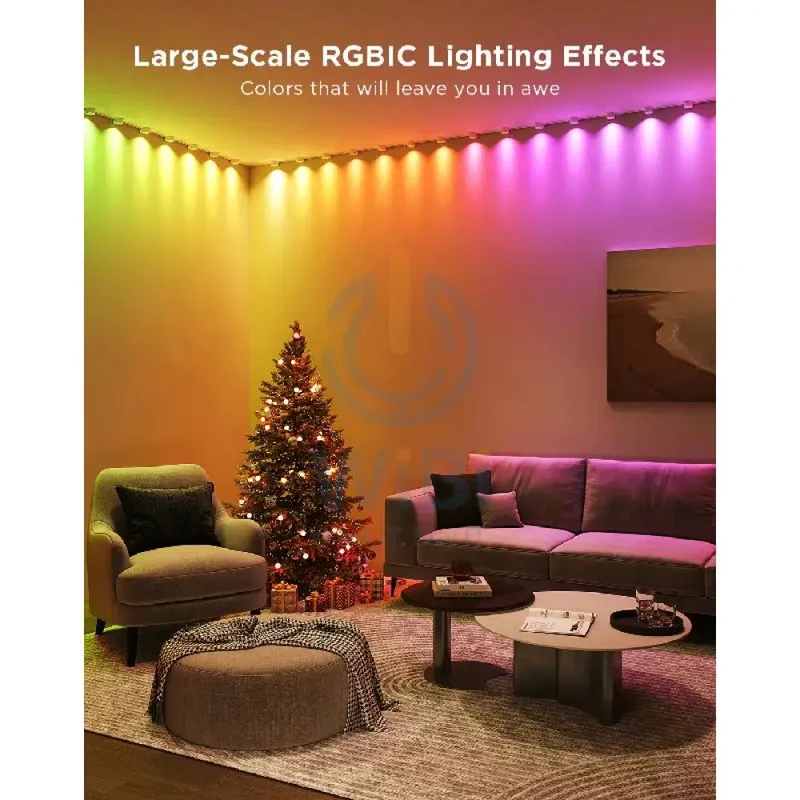 سلسلة إضاءة داخلية موجهة لأسفل جوي RGBIC - 5 متر / RGBIC