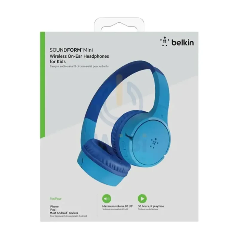 Belkin SoundForm Wireless Headphone - On-Ear / Blue