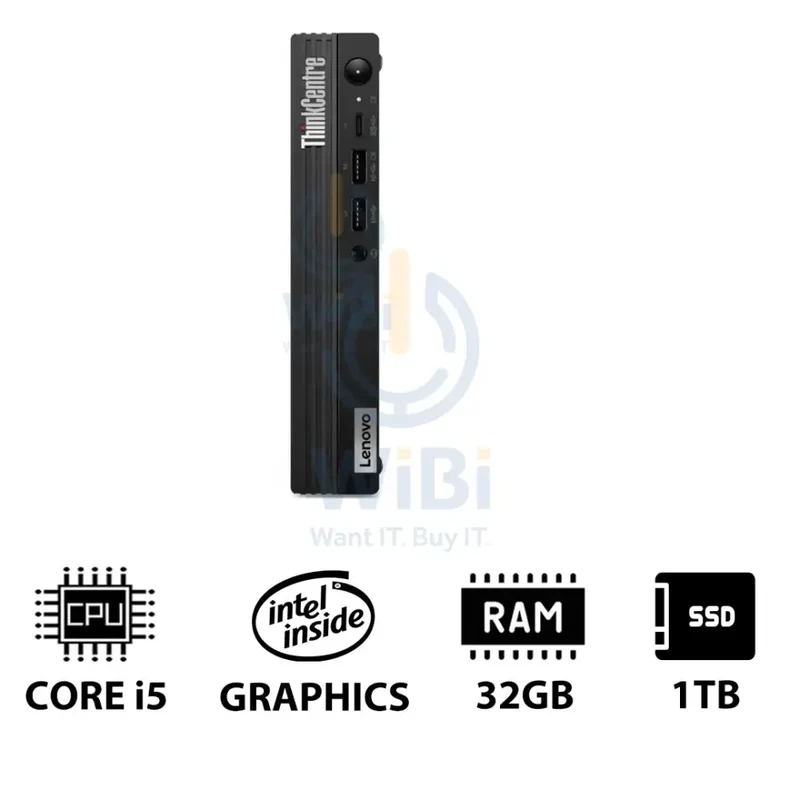 Lenovo ThinkCentre M70q Gen 4 Tiny - i5 / 32GB / 1TB (NVMe M.2 SSD) / Win 11 Pro / 1YW - Desktop