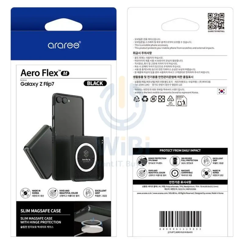 Araree Aero Flex Magsafe Case - Samsung Galaxy Z Flip 7 / Black