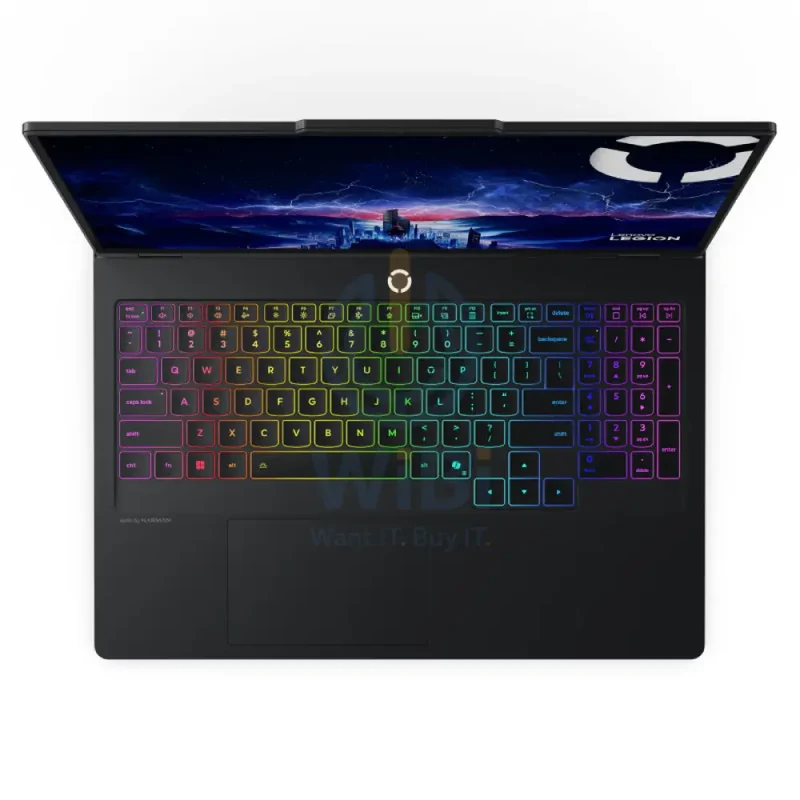Lenovo Legion Pro 5 Gen 10 AI Gaming PC - 16" WQXGA (2560x1600) OLED / Ultra 7 255HX / 32GB / 1TB (NVMe M.2 SSD) / NVIDIA RTX 5060 8GB GDDR7 2497MHz, TGP 115W, 572 AI TOPS / DOS (Without OS) / 1YW / English / Eclipse Black - Laptop