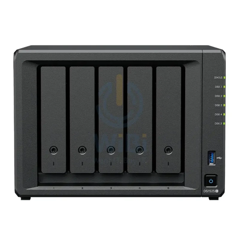 جهاز تخزين شبكي سينولوجي ديسك ستيشن DS1525+، SATA / M.2 NVMe / 5 خانات / USB / LAN / PCIe / مكتبي