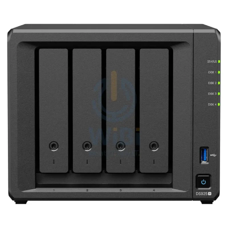 وحدة تخزين شبكية سينولوجي ديسك ستيشن DS925+ - SATA / M.2 NVMe / 4 فتحات / يو إس بي / LAN / مكتبي