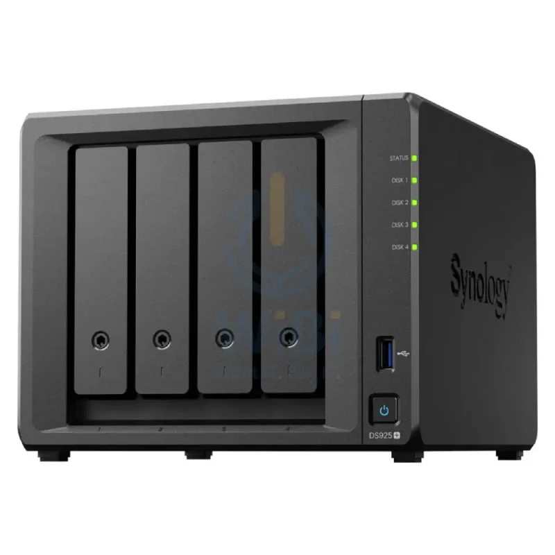 وحدة تخزين شبكية سينولوجي ديسك ستيشن DS925+ - SATA / M.2 NVMe / 4 فتحات / يو إس بي / LAN / مكتبي