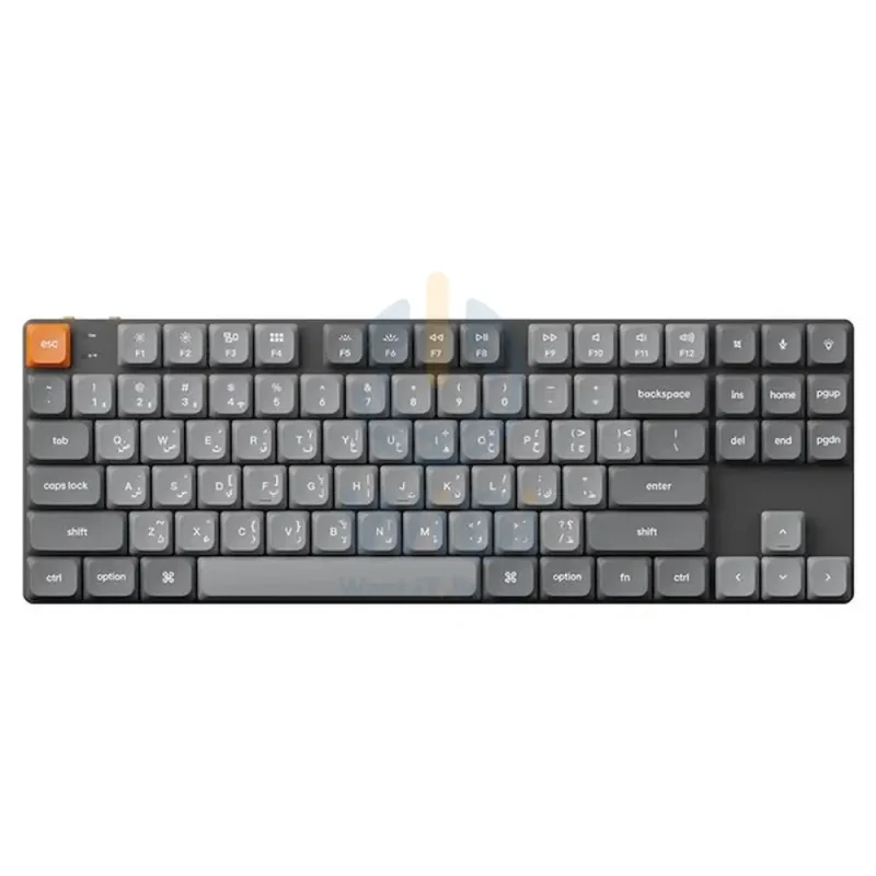 لوحة مفاتيح ألعاب ميكانيكية كيكرون K1 ماكس TKL بنسبة 80% مع سويتش قابل للتبديل - RGB / إنجليزي/عربي / أسود