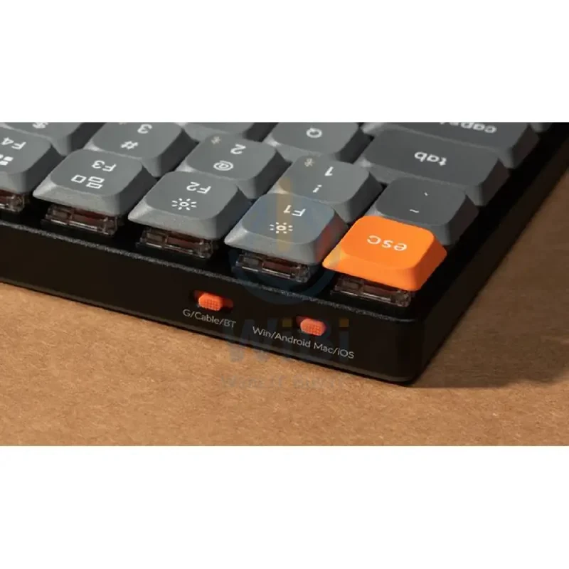 لوحة مفاتيح ألعاب ميكانيكية كيكرون K1 ماكس TKL بنسبة 80% مع سويتش قابل للتبديل - RGB / إنجليزي/عربي / أسود