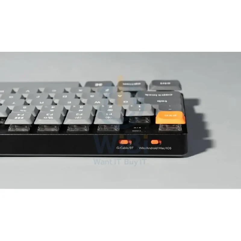 لوحة مفاتيح ألعاب ميكانيكية كيكرون K1 ماكس TKL بنسبة 80% مع سويتش قابل للتبديل - RGB / إنجليزي/عربي / أسود