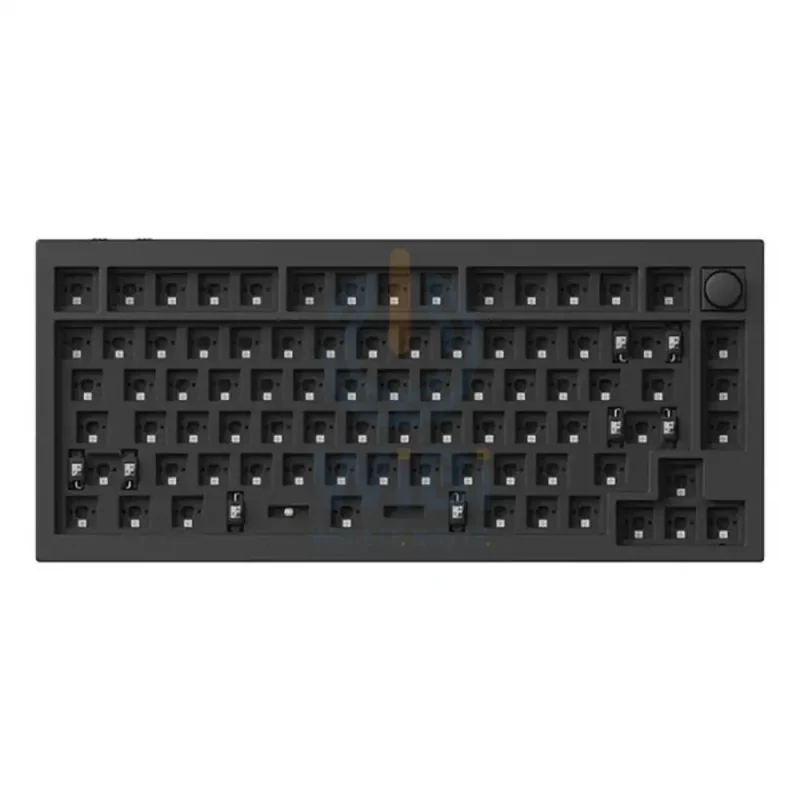 KeyChron Q1 HE Swappable 75% Mechanical Gaming Keyboard - Wireless / RGB / English/Arabic / Carbon Black