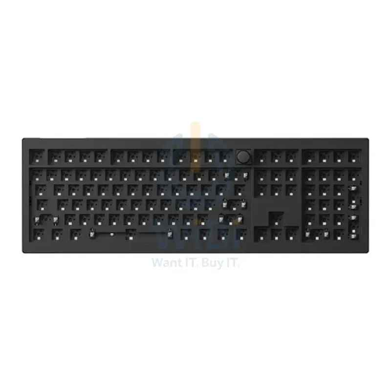 KeyChron V6 Max Swappable 100% Mechanical Gaming Keyboard - Wireless / RGB / English/Arabic / Carbon Black