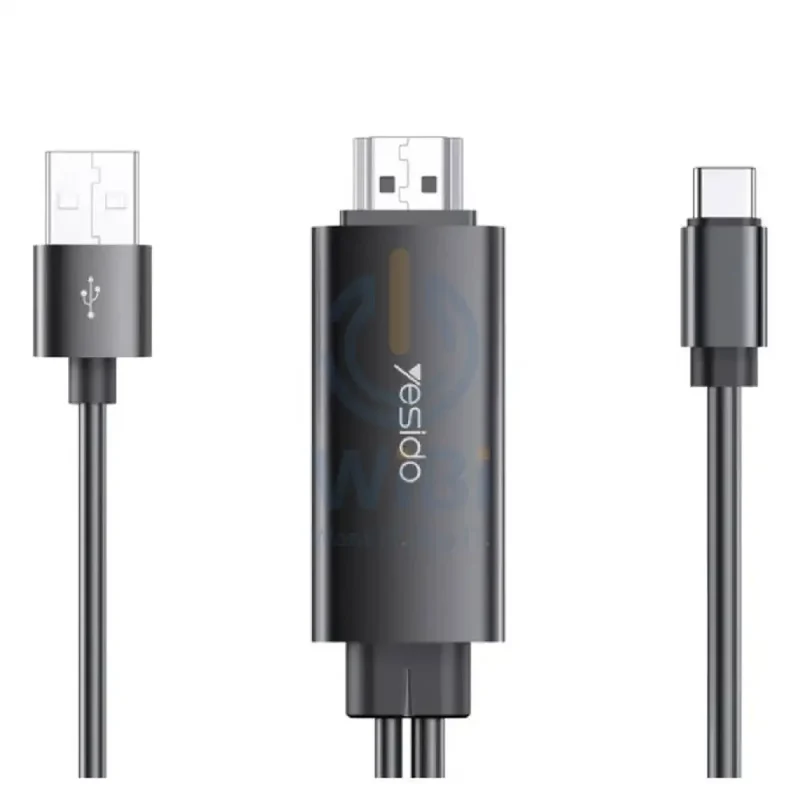 Yesido HM03 Cable Adapter - 4K / 1.8 Meter / HDMI / Type-C - Black