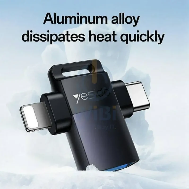 Yesido GS35 2-in-1 USB OTG Adapter - USB-A / Type-C / Lightning