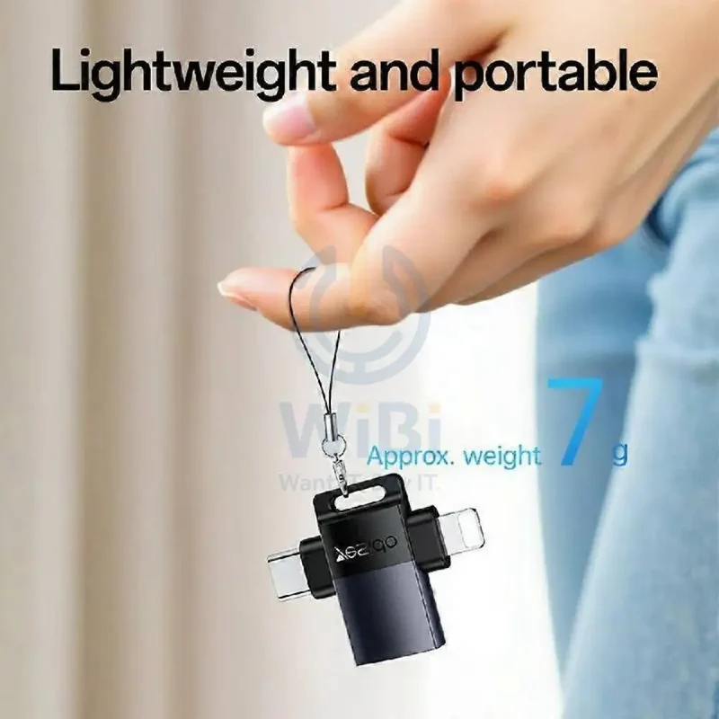 Yesido GS35 2-in-1 USB OTG Adapter - USB-A / Type-C / Lightning