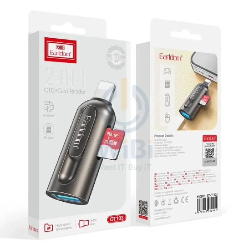 Earldom OT103 OTG Lighting Card Reader - USB-A / Lightning