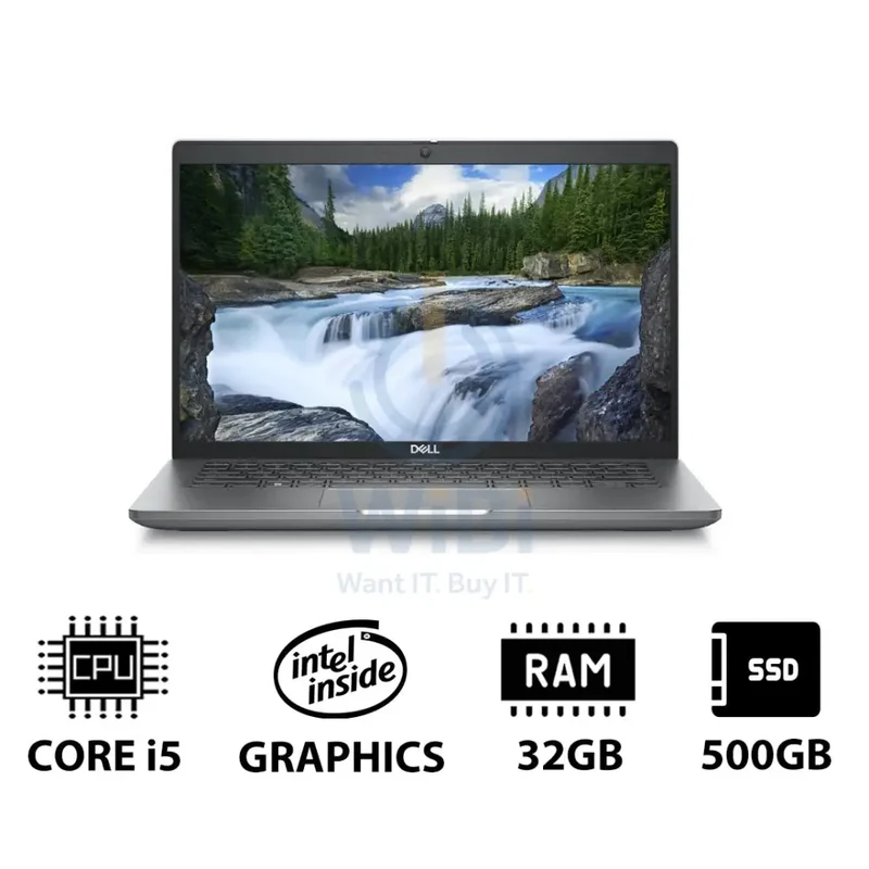 Dell Latitude 5440 - 14.0" FHD / i5 / 32GB / 500GB (NVMe M.2 SSD) / DOS (Without OS) / 1YW - Laptop