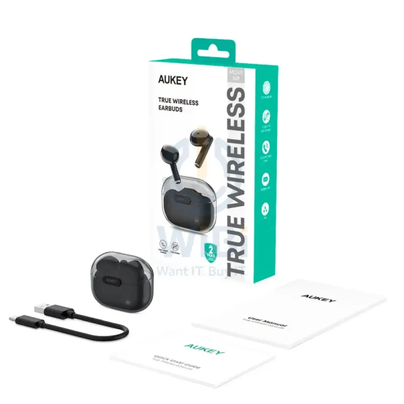 AUKEY EP-M2 True Wireless Earbuds - Bluetooth / 320mAh / Black