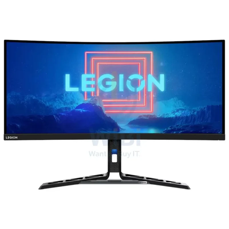 Lenovo Legion Y34wz-30 - 34" WQHD Mini-LED Curved / Up to 1 ms / Up to 180Hz / USB 3.2 Gen 1 / USB-C 3.2 Gen 1 / HDMI 2.1 / DP 1.4 / LAN / Speaker / Eyesafe / Raven Black - Gaming Monitor