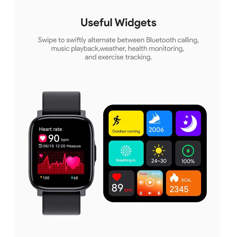 AUKEY SW-1S Smart Watch - 1.69" / Bluetooth / Jet Black